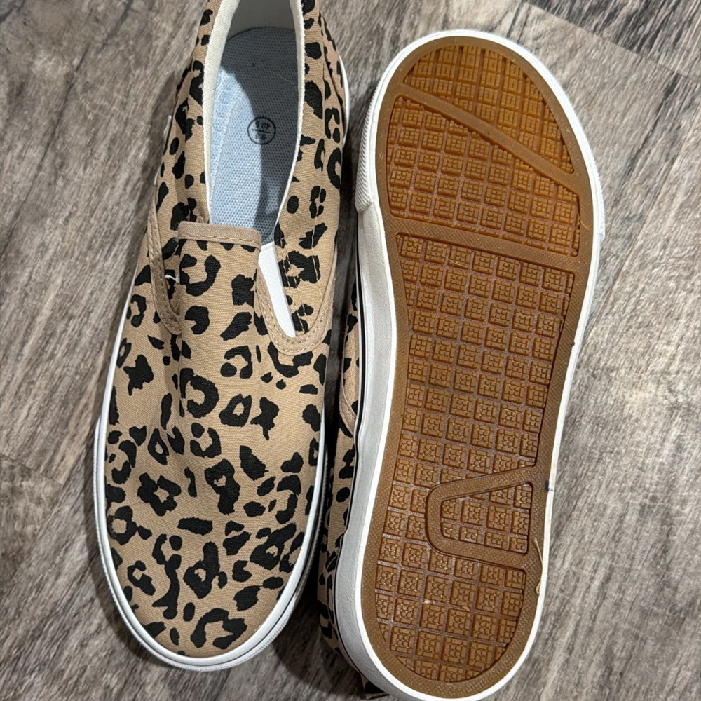 Leopard Print Slip-On Sneakers